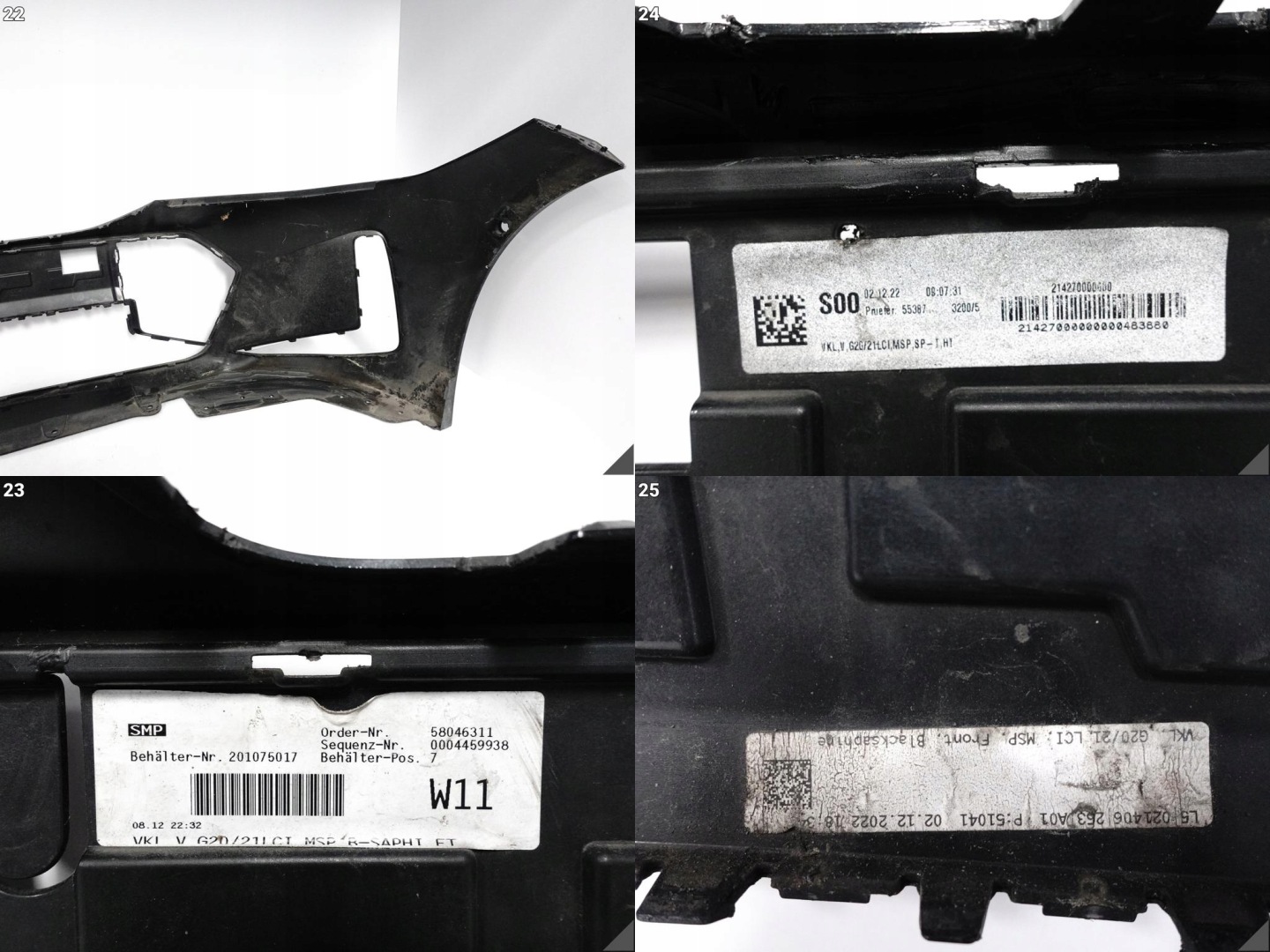 BMW 3 G20 G21 LCI LIFT m-packet 22- bumper BUMPER front (PDC)