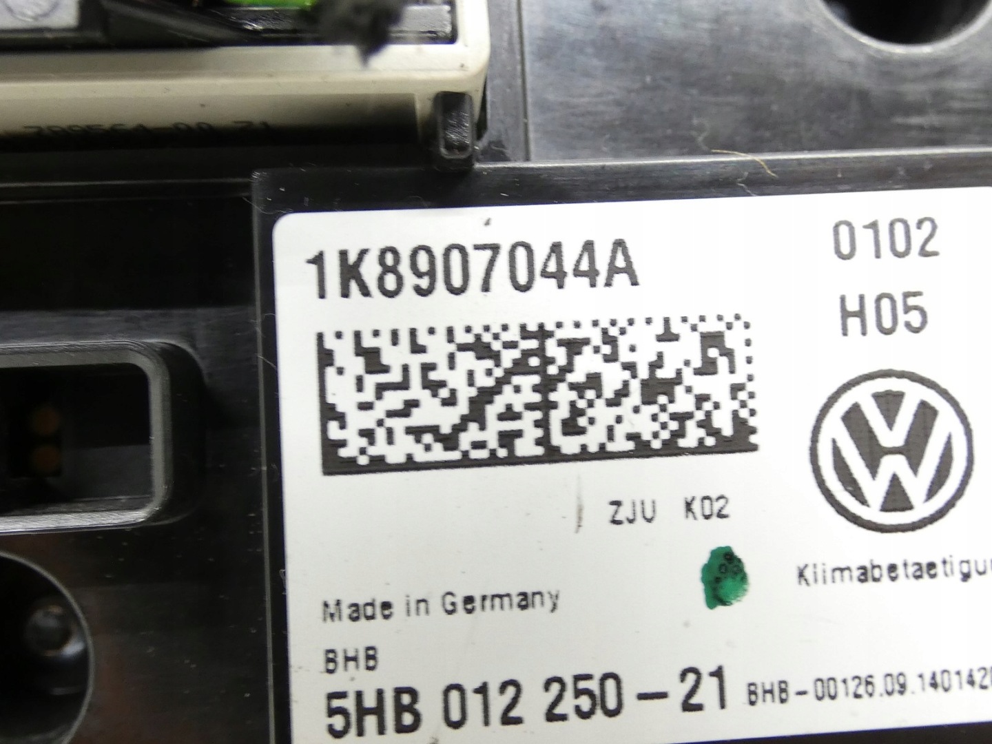 PANEL Schalter des lüfters klimaanlage VW SCIROCCO III LIFT 1K8907044A