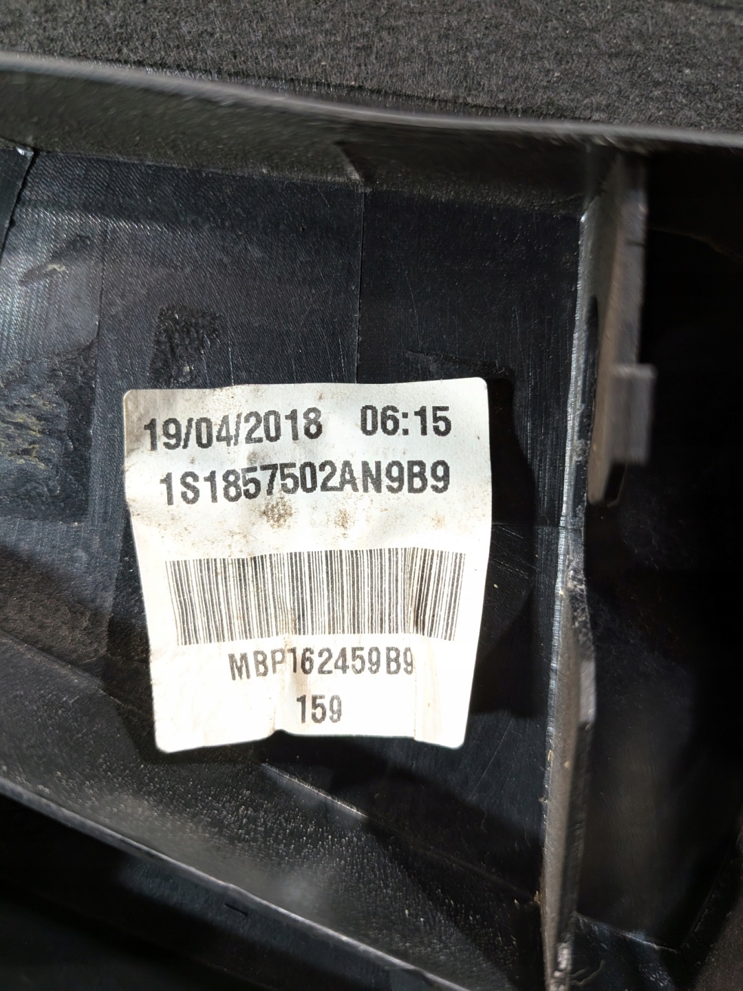 mirror right manually OE 1S1857502AN9B9 SEAT Mii 11-19