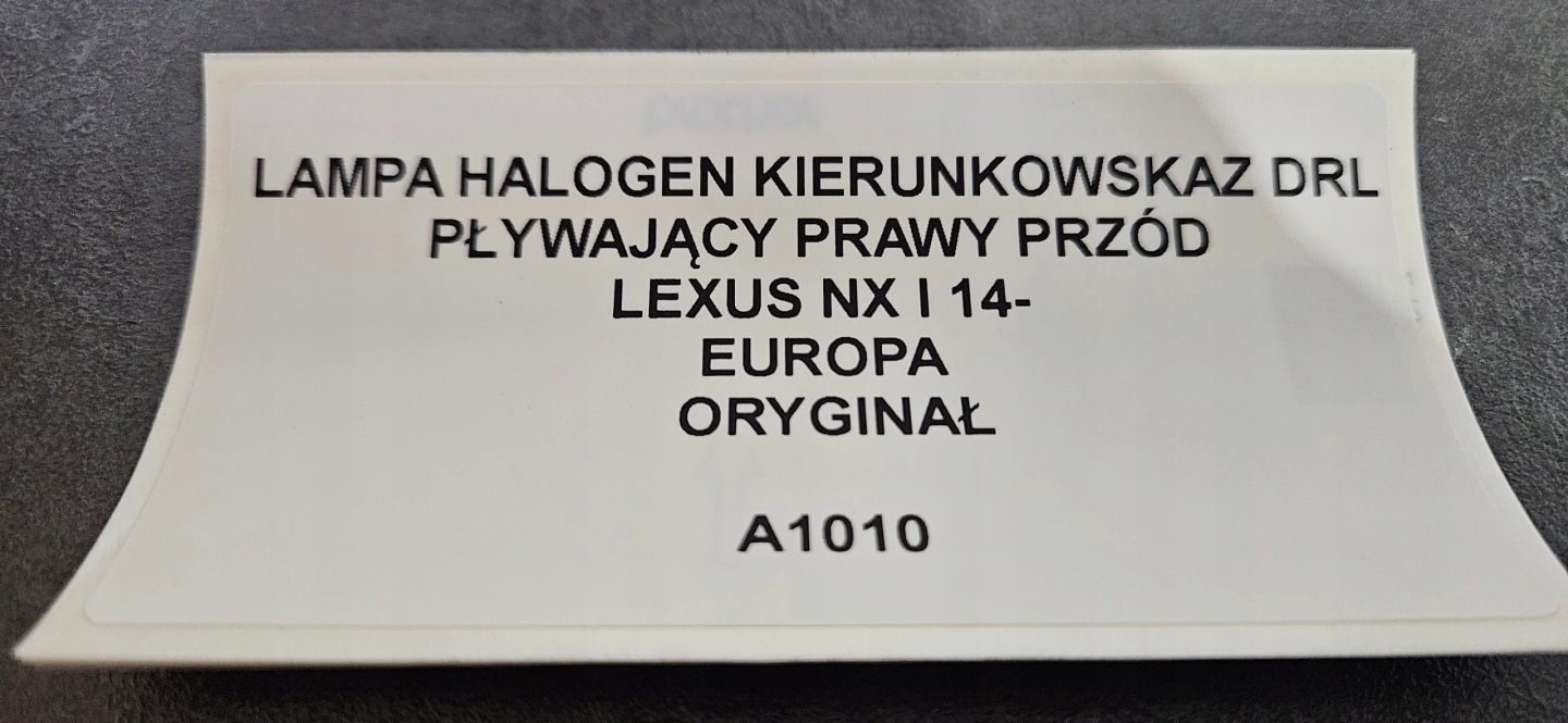 light fog light indicator DRL PLYWAJACY right front LEXUS NX and 14