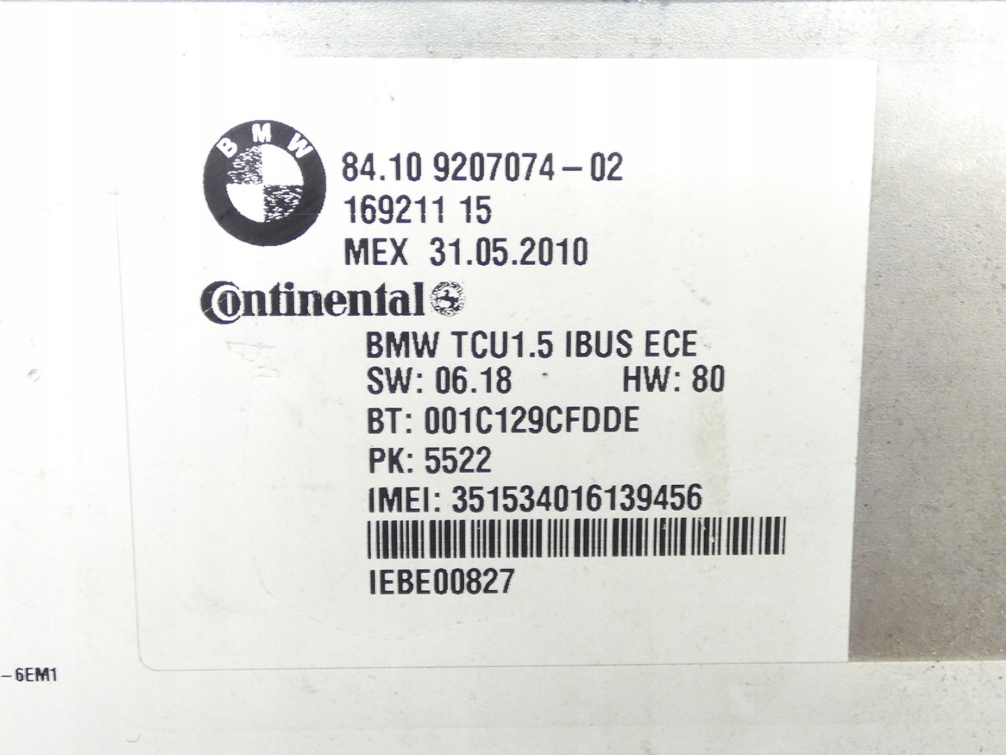 modul Bedienteil BLUETOOTH BMW X3 E83 LIFT 9207074