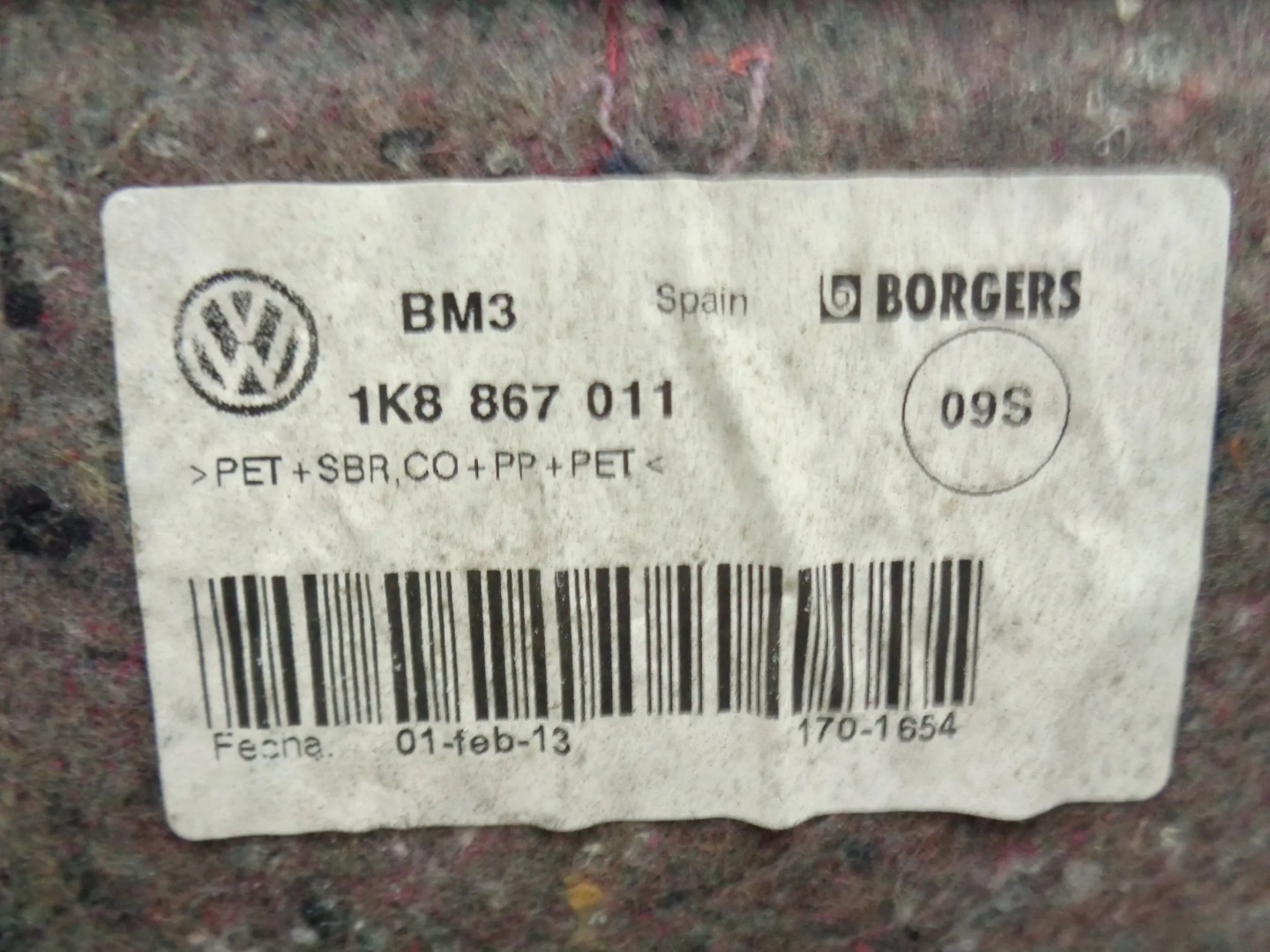 VW SCIROCCO side upholstery door left. EUROPA