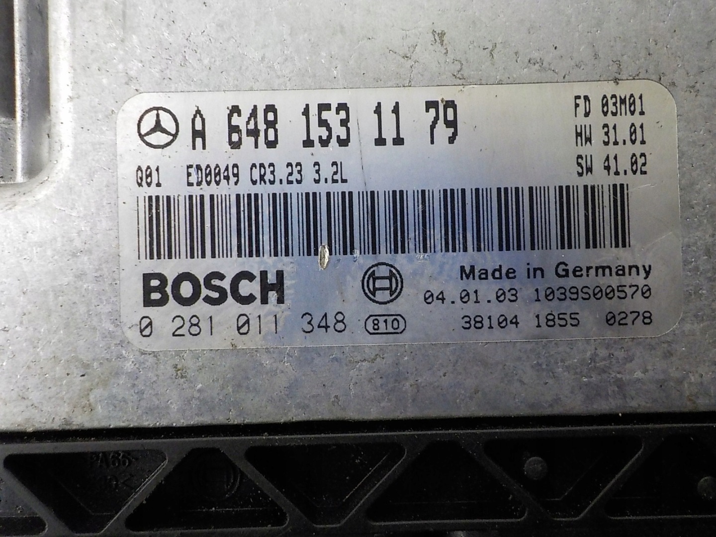 MERCEDES Computer Bedienteil 0281011348 A6481531179