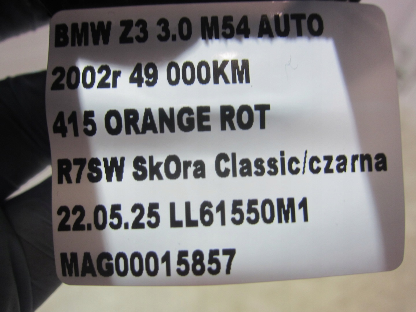 BMW Z3 E36 button switch electrical of the opening roofs 61312496302