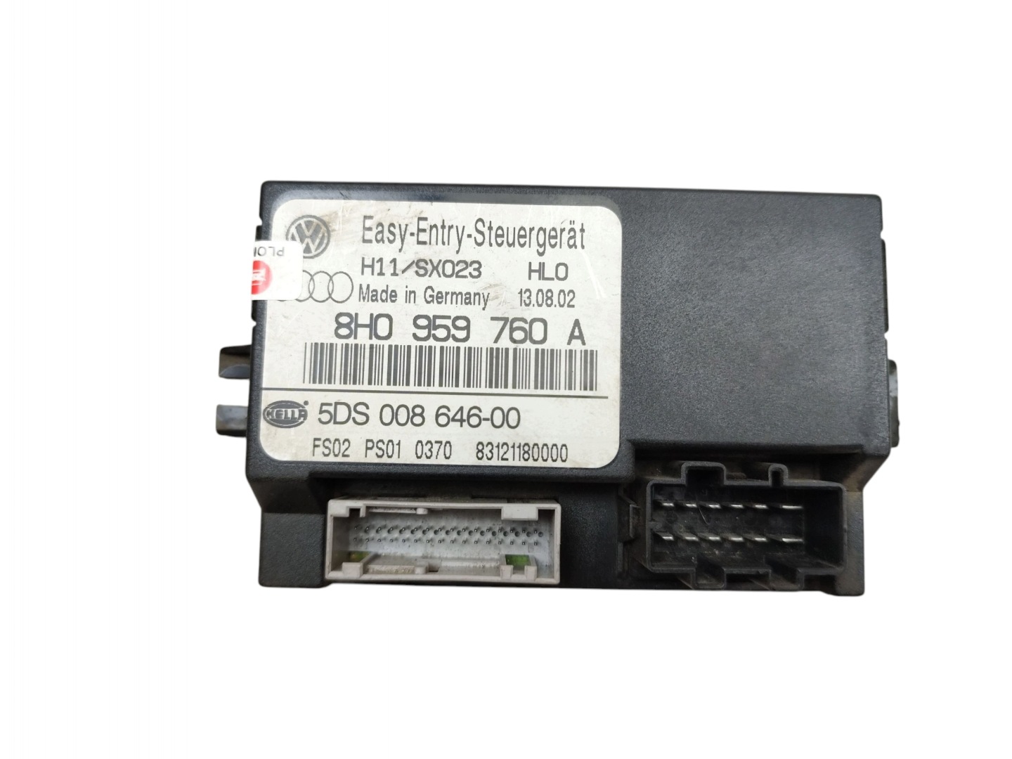 control unit module seat left front AUDI A4 B6 B7 8H0959760A