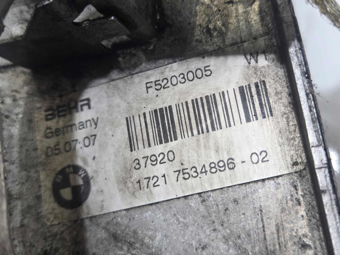 radiatore olio cambio BMW E60 N53B30A 7534896