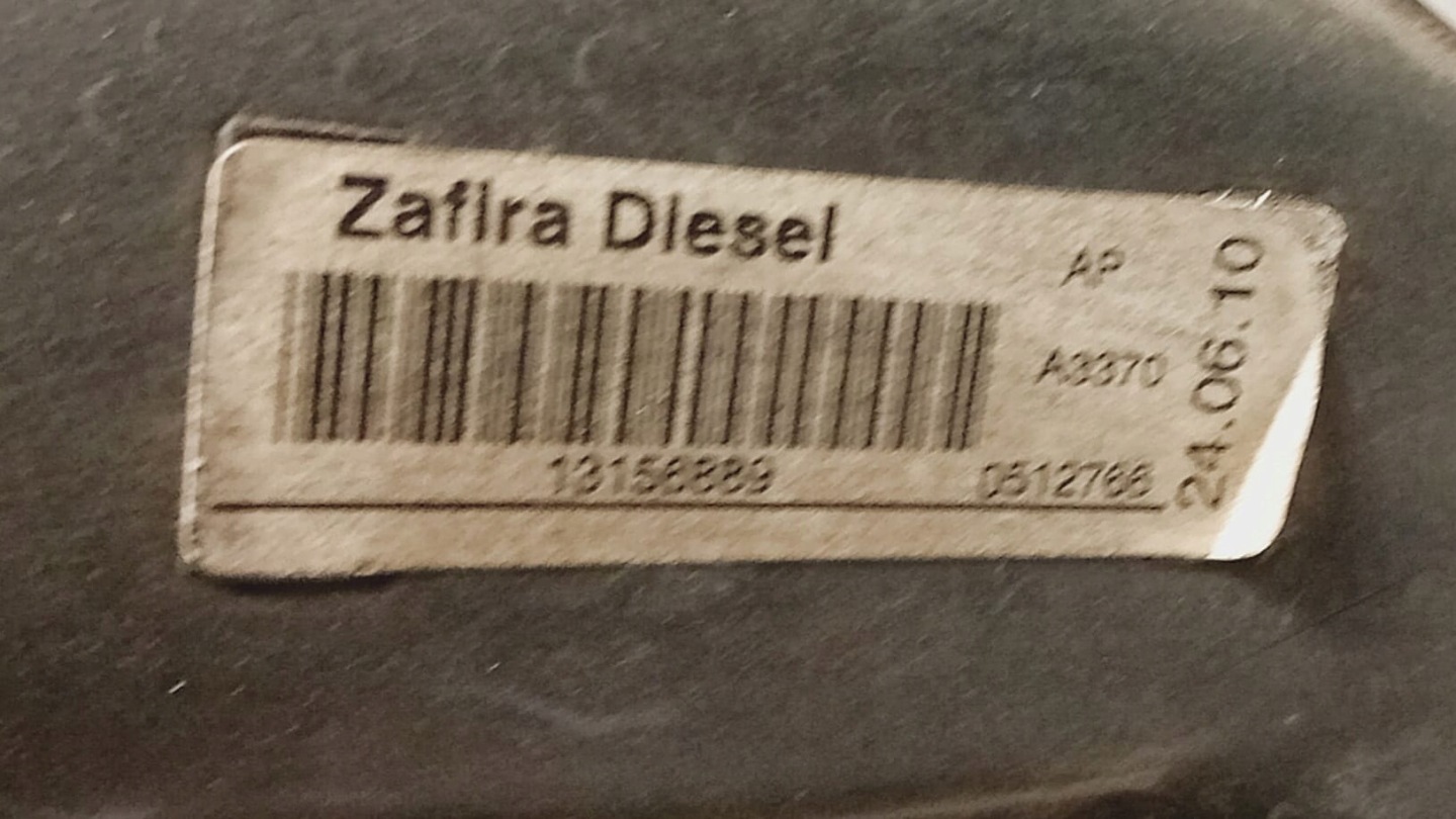 OPEL ZAFIRA B rohr Tankklappe 13159945