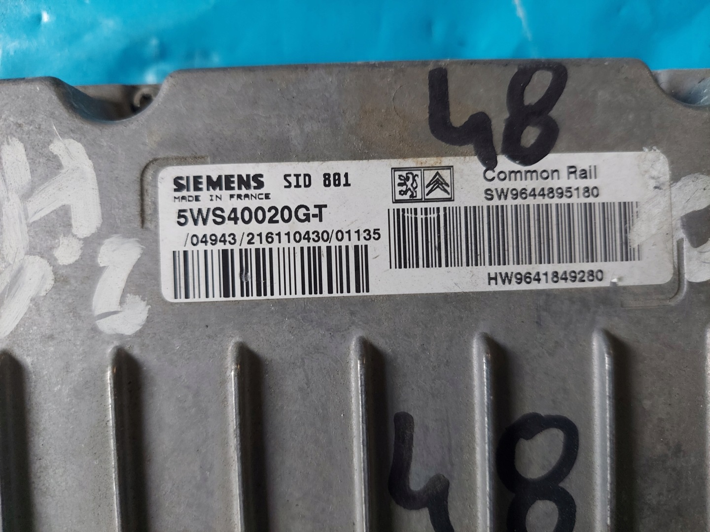 PEUGEOT 307 2.0 HDI 5WS40020GT unité de commande électronique uce moteur