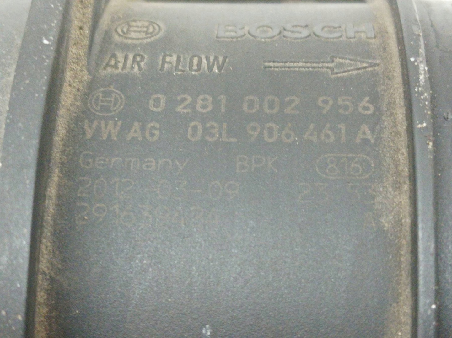 flow meter 03L906461A 2.0 TDI Audi A5 and (2007- )