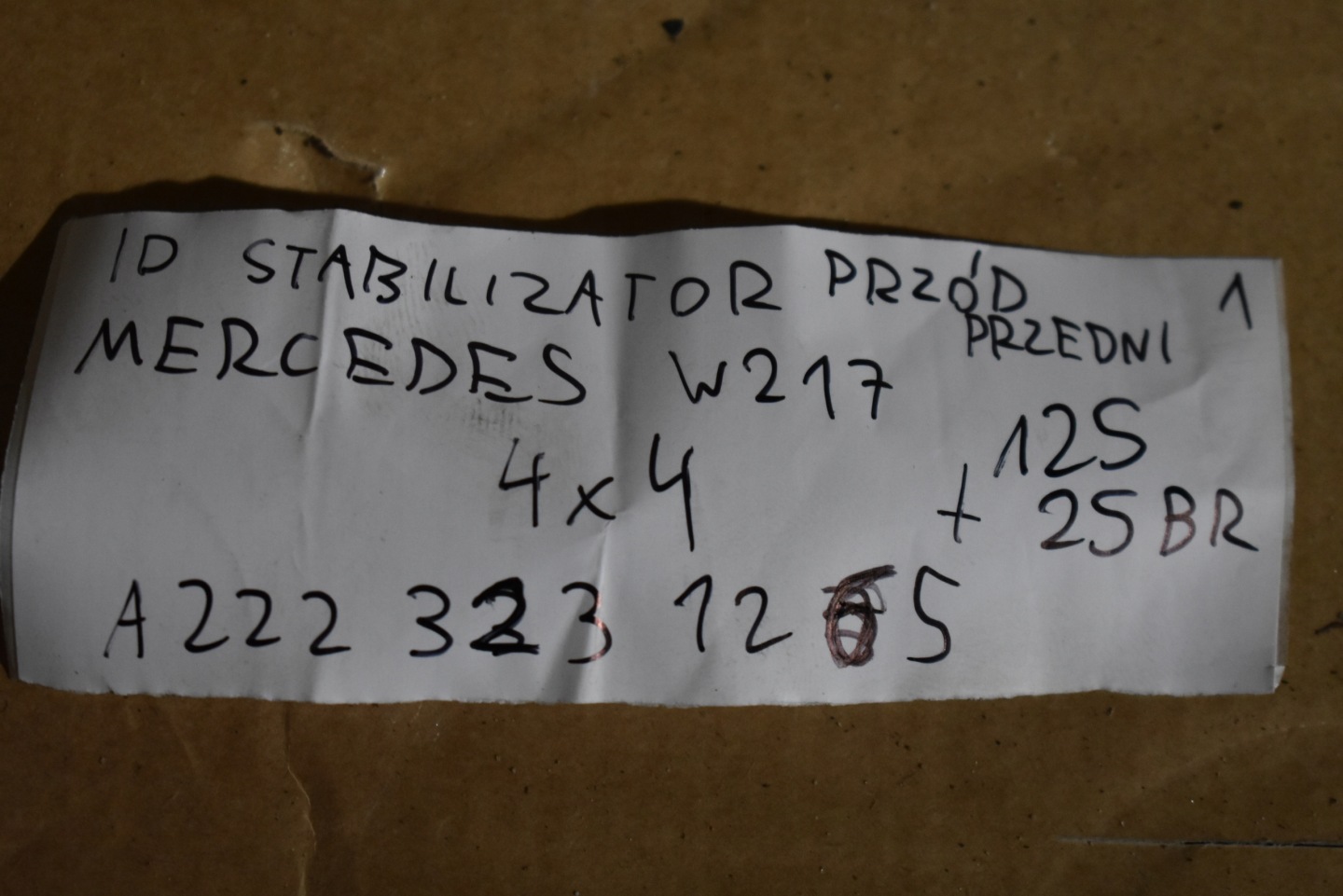 IDEALNY STABILIZATOR front front MERCEDES W217 4X4 1