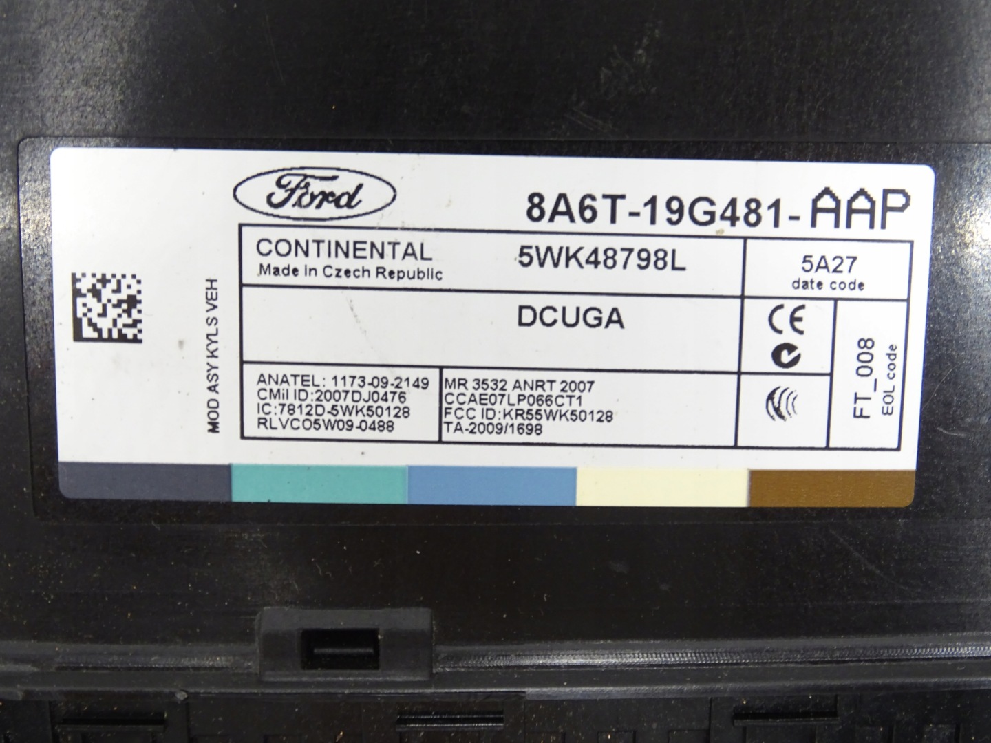 module control unit KOMFORTU FORD FIESTA MK7 8A6T-19G481-AAP
