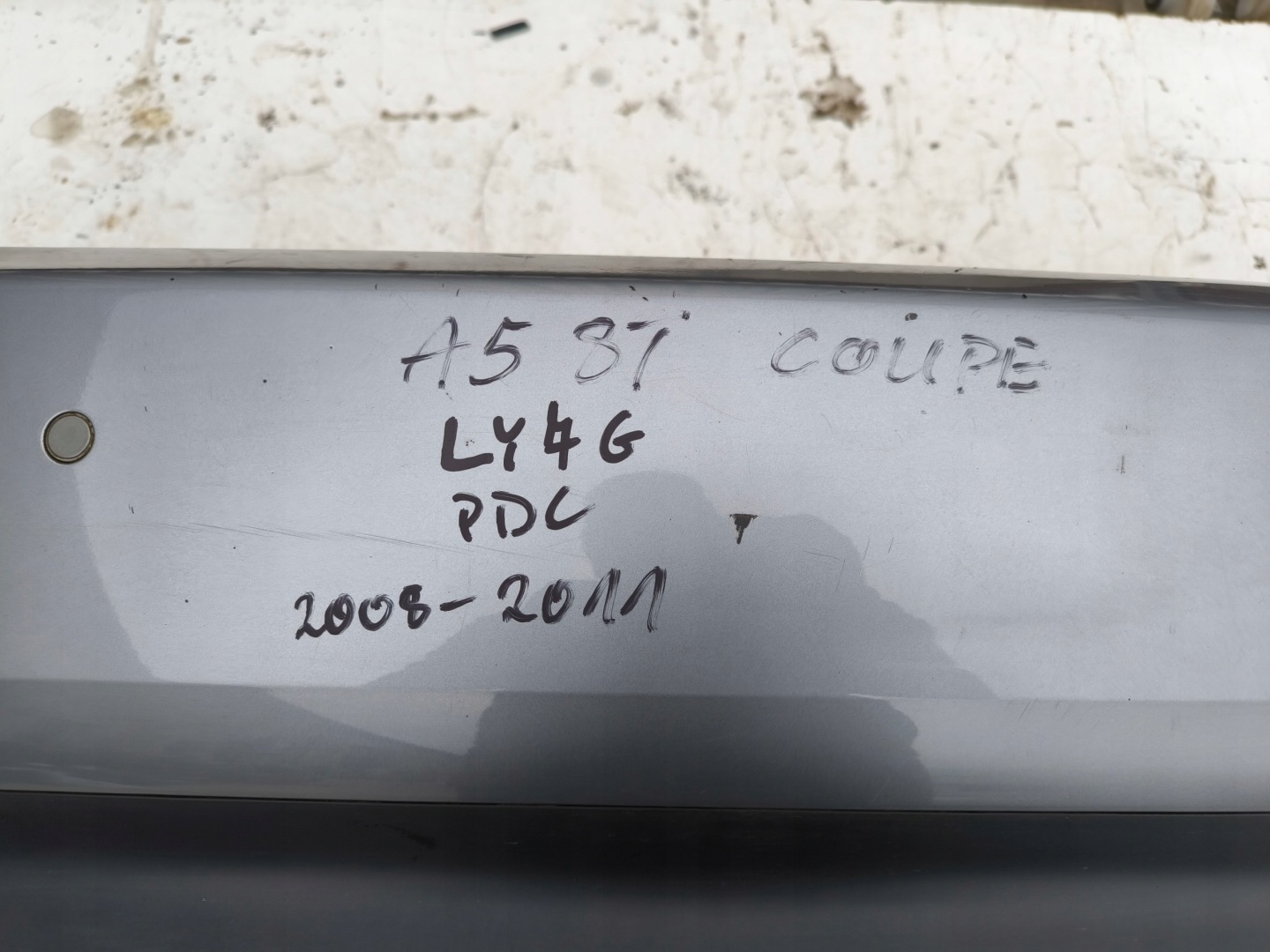 bumper rear part AUDI A5 8T COUPE PDC LY7G 2007-2011 complete