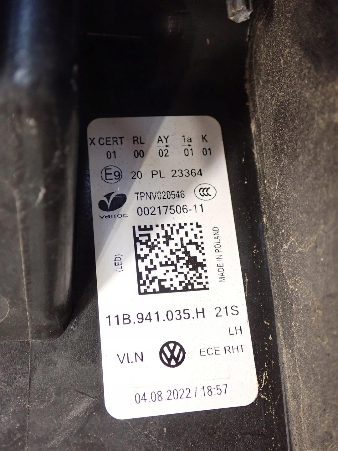 light front front left VW ID4 2020- FULL LED 11A941035H