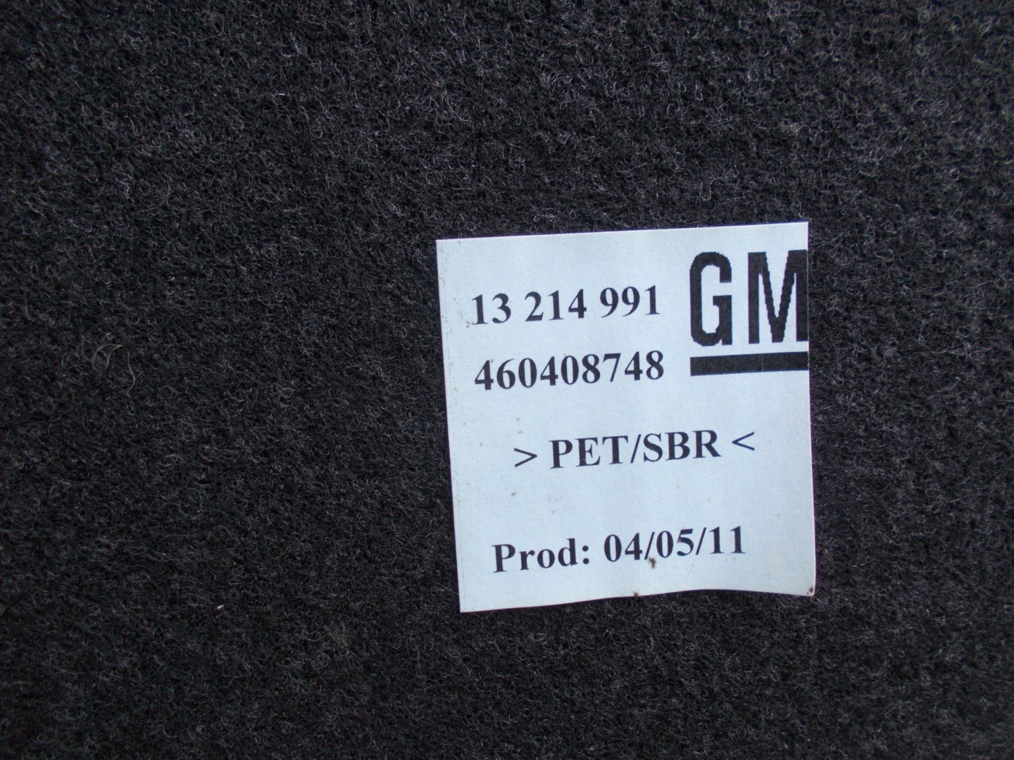 OPEL CORSA D 11R 3D mats floor boot 13214991