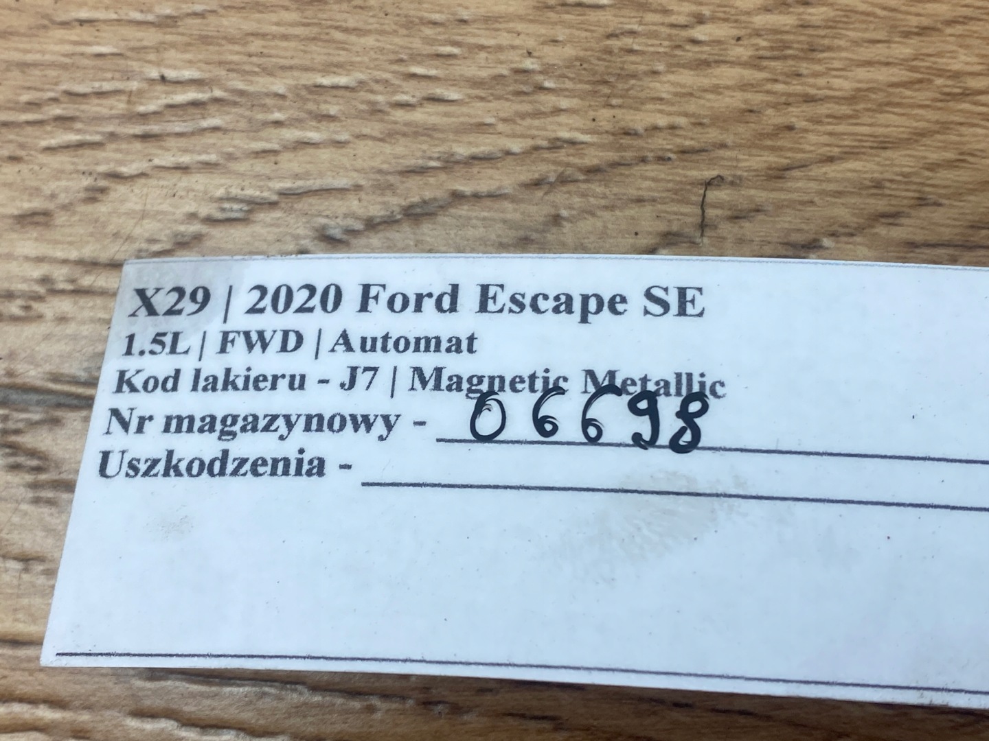 Poignée Support plaque Support Demi axe Ford Kuga MK3 Escape 2020+ USA