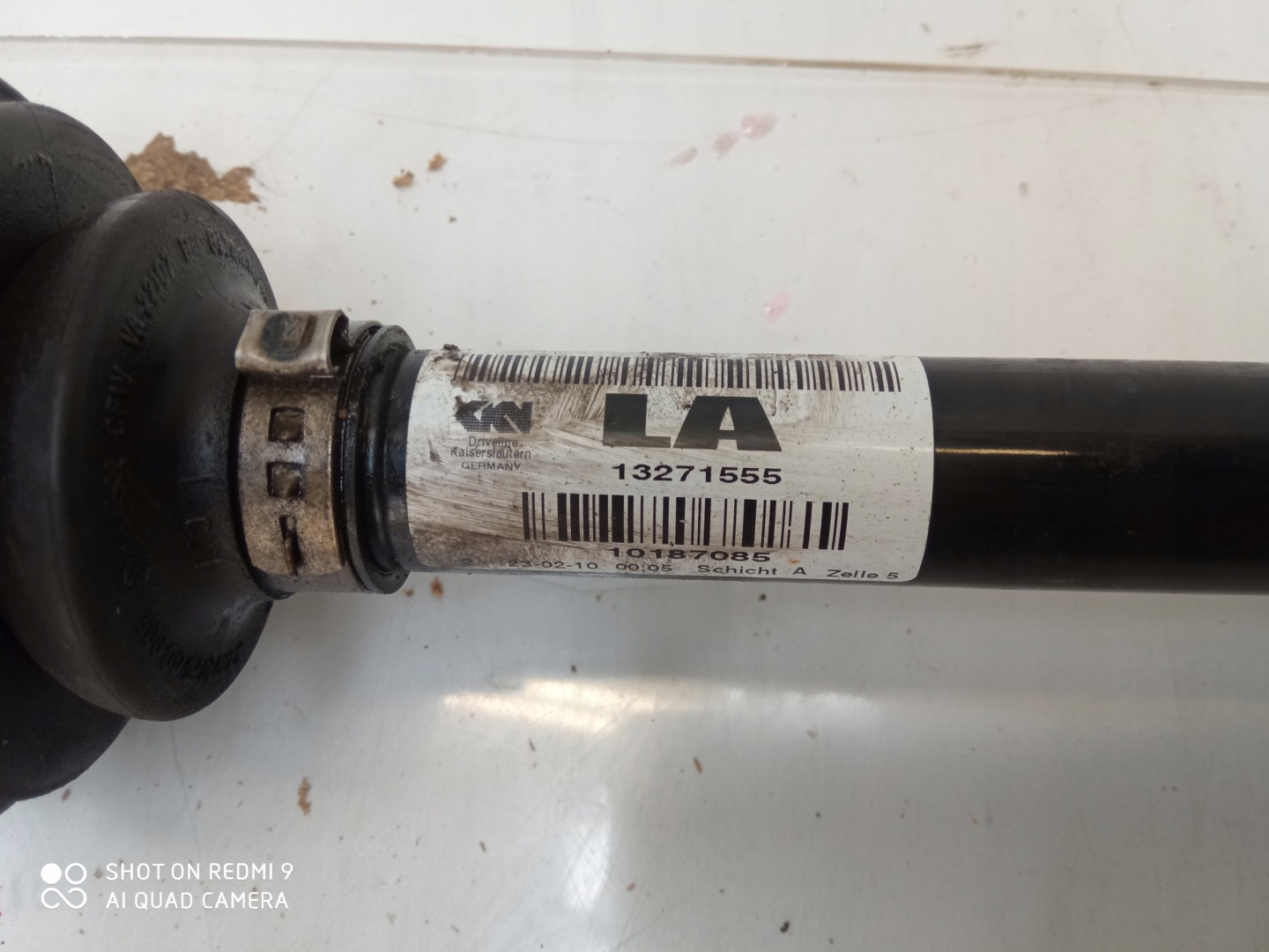 OPEL ASTRA J semi-axis left short. 13271555 LA 1.4T