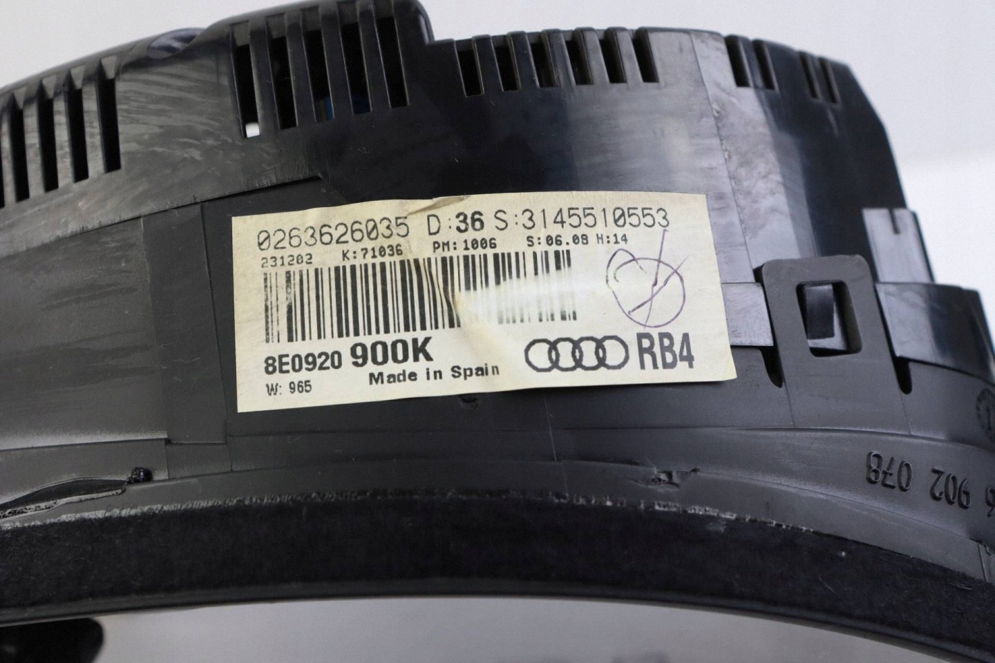 AUDI A4 B6 dials dials 1.9 TDI 2.5 TDI EUROPA 8E0920900K