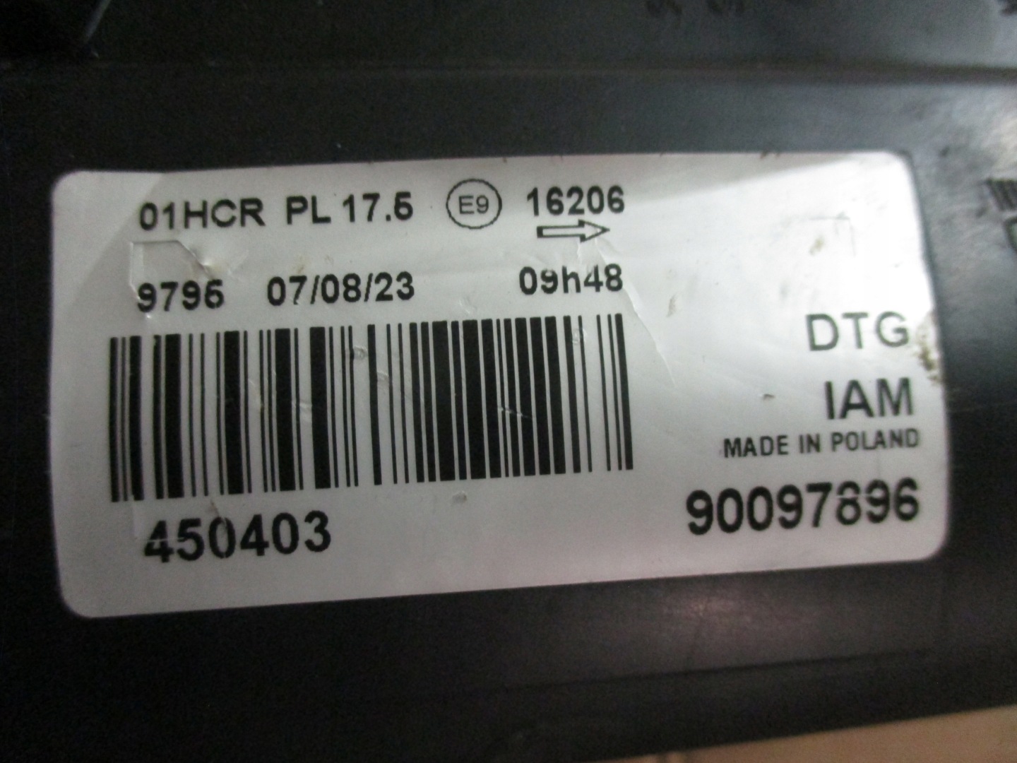 light right front front Citroen C3 2015r 90097896