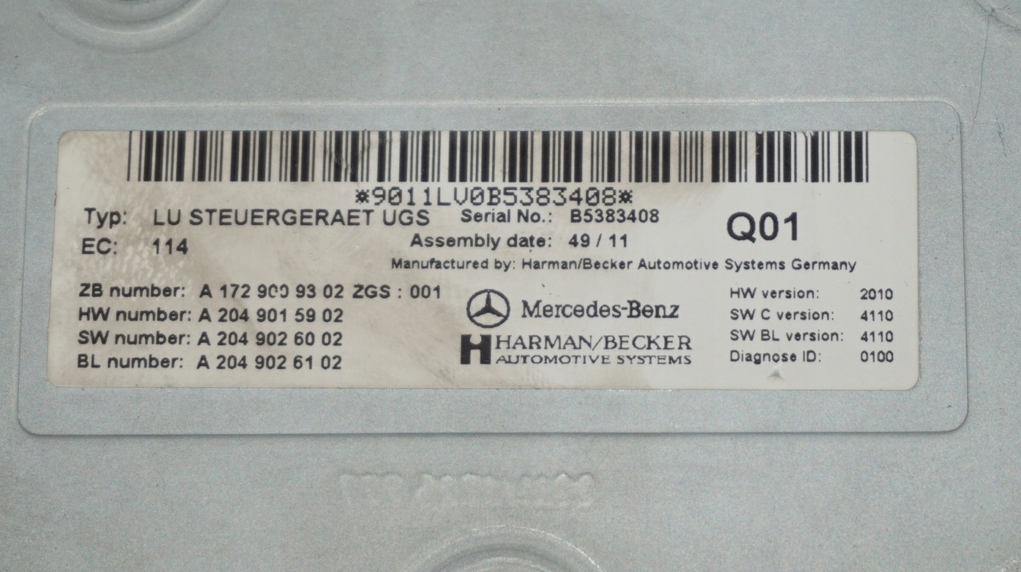module KONTROLNY MULTIMEDIA ML W166 63 AMG 2012 A1729009302