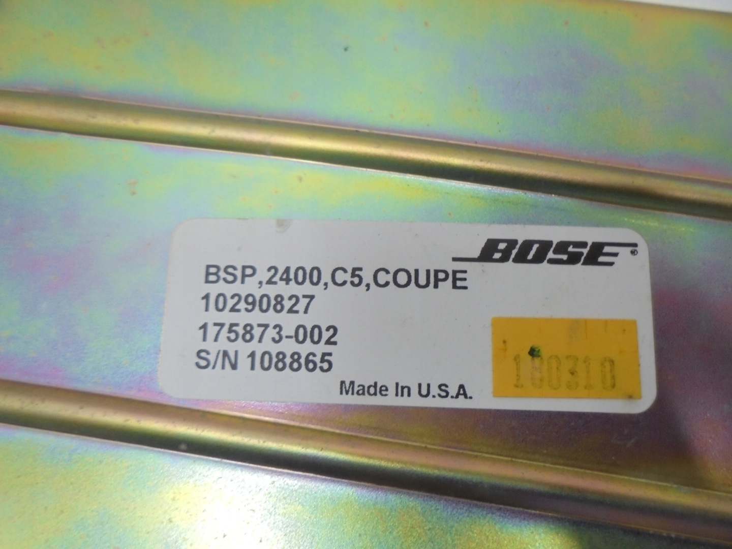 CHEVROLET CORVETTE C5 amplifier AUDIO BOSE 97-04r