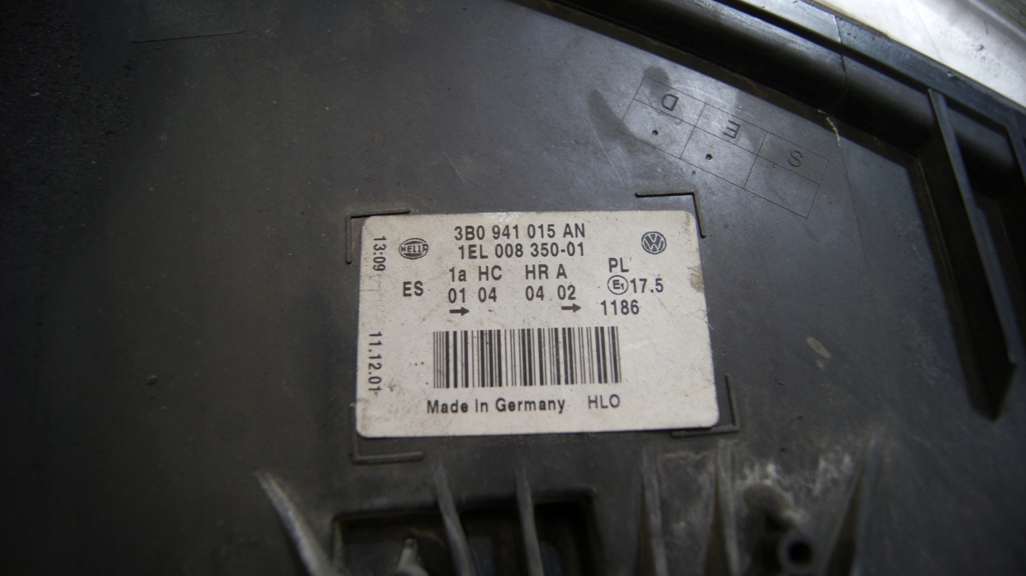 light left front LIFT VOLKSWAGEN PASSAT B5 FL 3B0941015AN
