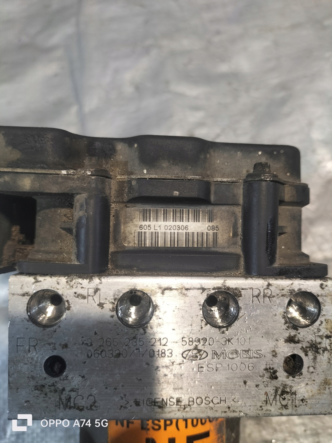 Hyundai OE 0265950612 Pompa ABS