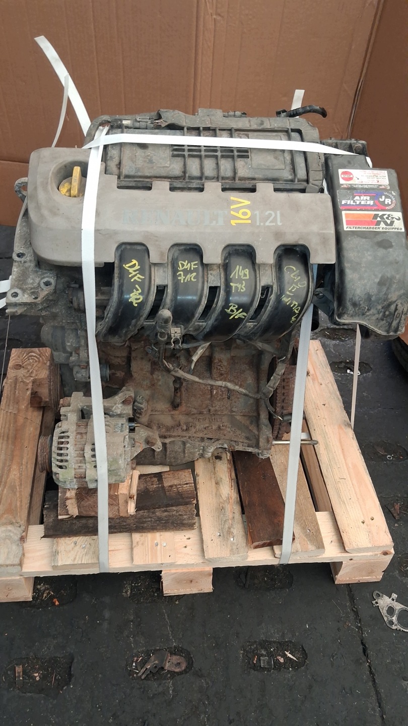 engine 1.2 16V D7F702 complete RENAULT KANGOO CLIO II THALIA DO MONTAZU