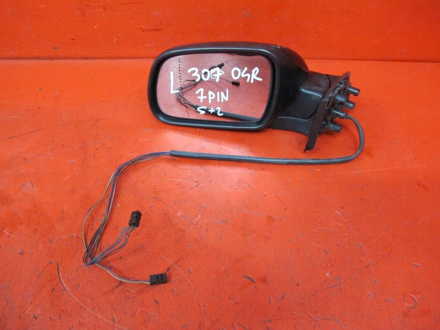 PEUGEOT 307 01- mirror exterior electrics left 7 PIN black, EXLD EU