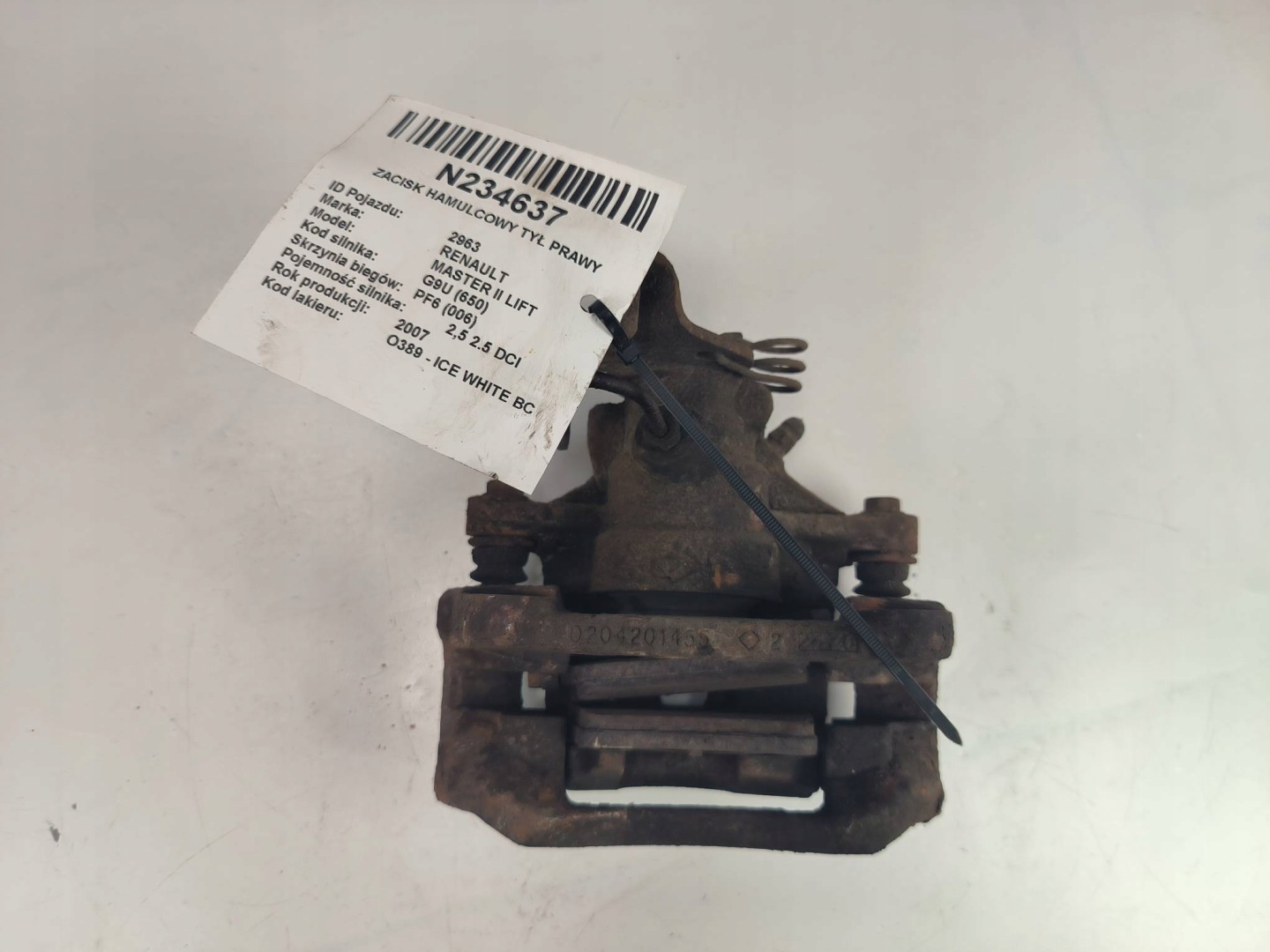 caliper brake rear part right 2.5 DCI RENAULT MASTER II LIFT
