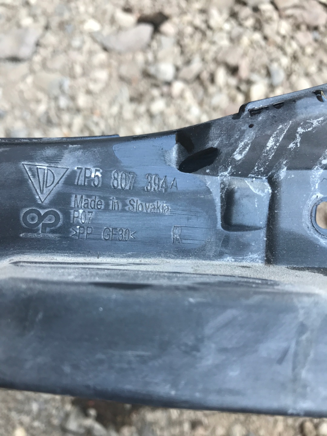 bumper bracket right rear part CAYENNE GTS 7P5807394A