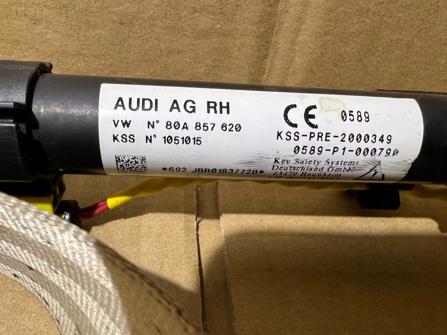 AUDI Q5 80A Gurten Sicherheits rechts vorne Spanner 80A857706K 80A857620