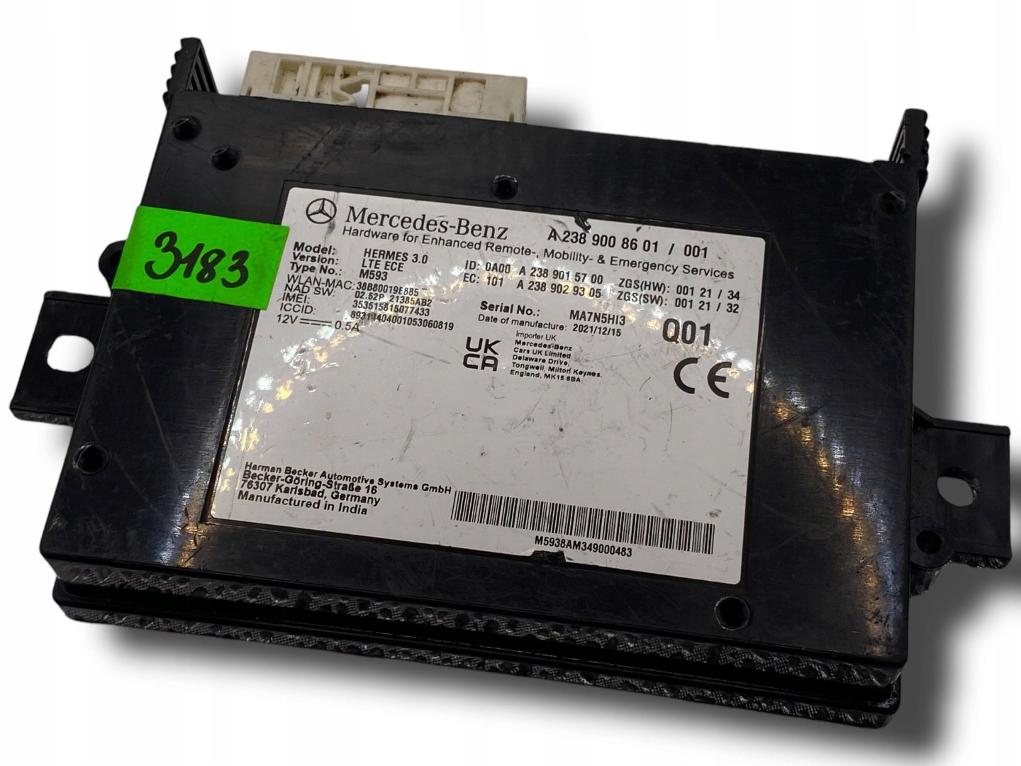 MERCEDES W238 control unit TELEMATIK 2389008601 $J