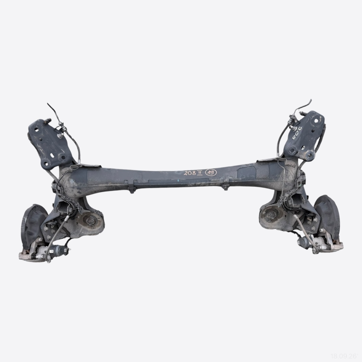 suspension beam axis rear complete calipers PEUGEOT 208 II discs