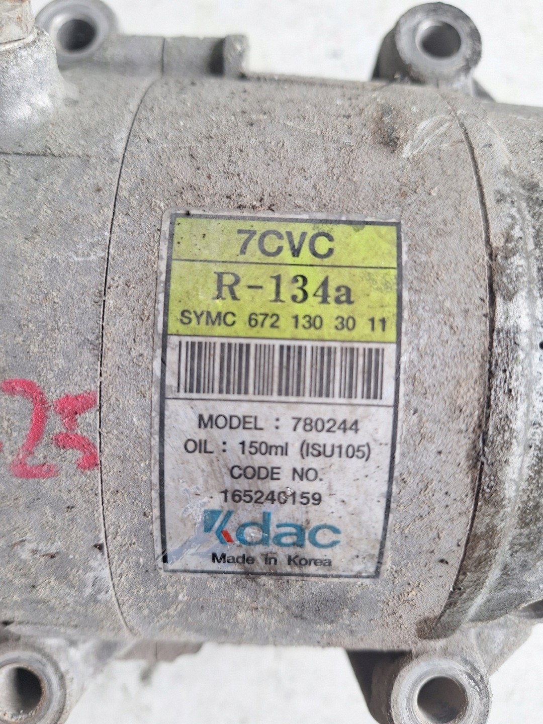 SSANGYONG KORANDO III LIFT 13-17 compressor AC 6721303011