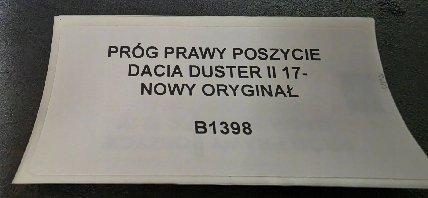threshold right side DACIA DUSTER II 17- new original