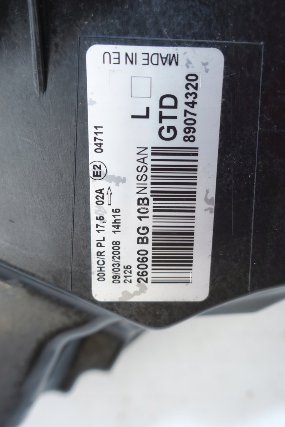 NISSAN MICRA K12 LIFT 2007- light left front left front 26060BG10B