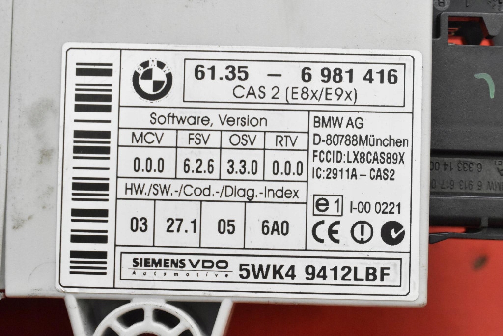 control unit module CAS 6981416 BMW E90 2.5i 218 KM 04-10