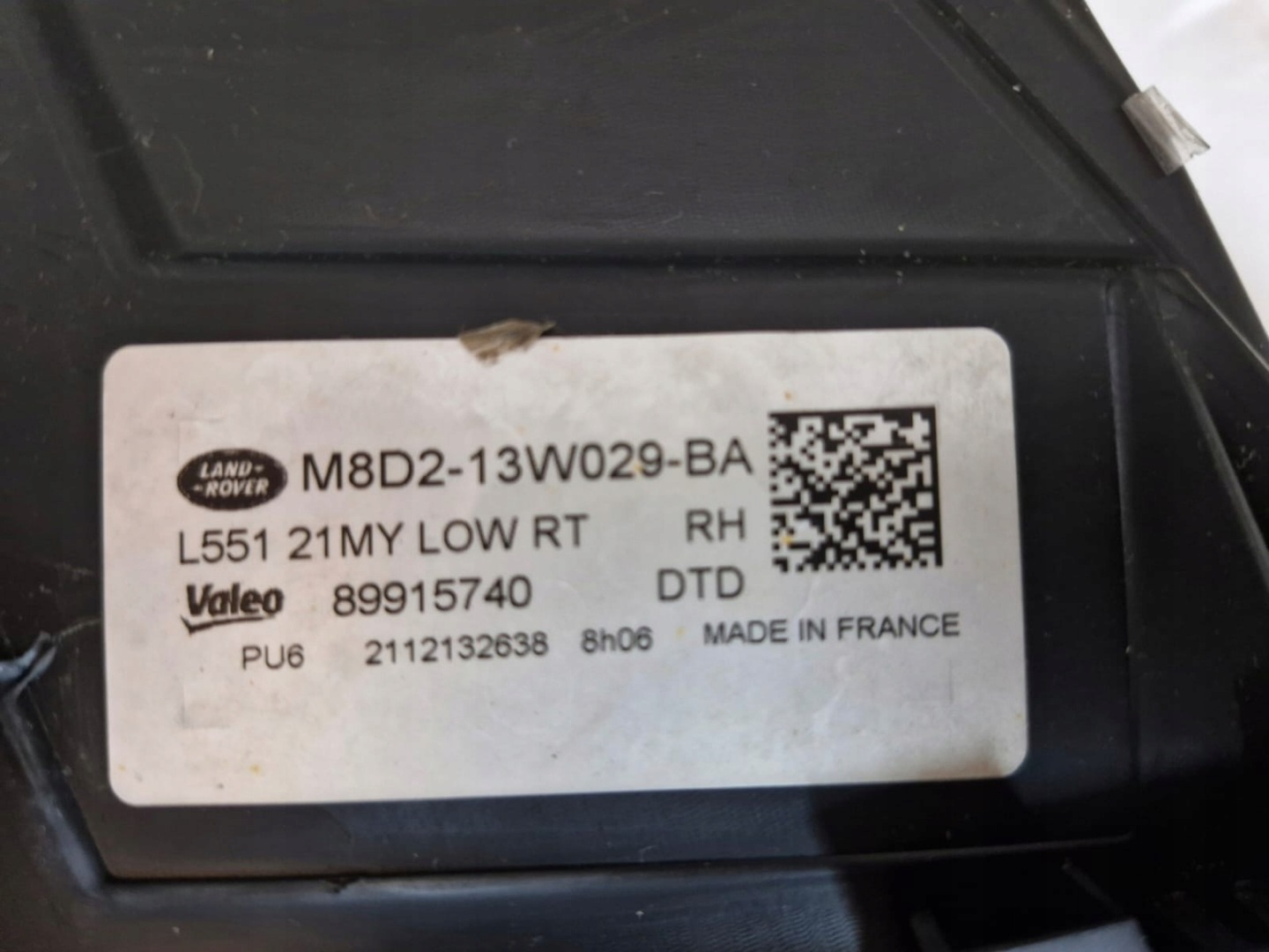 Feux phare Droit Range Rover Evoque Full Led LOW Complète