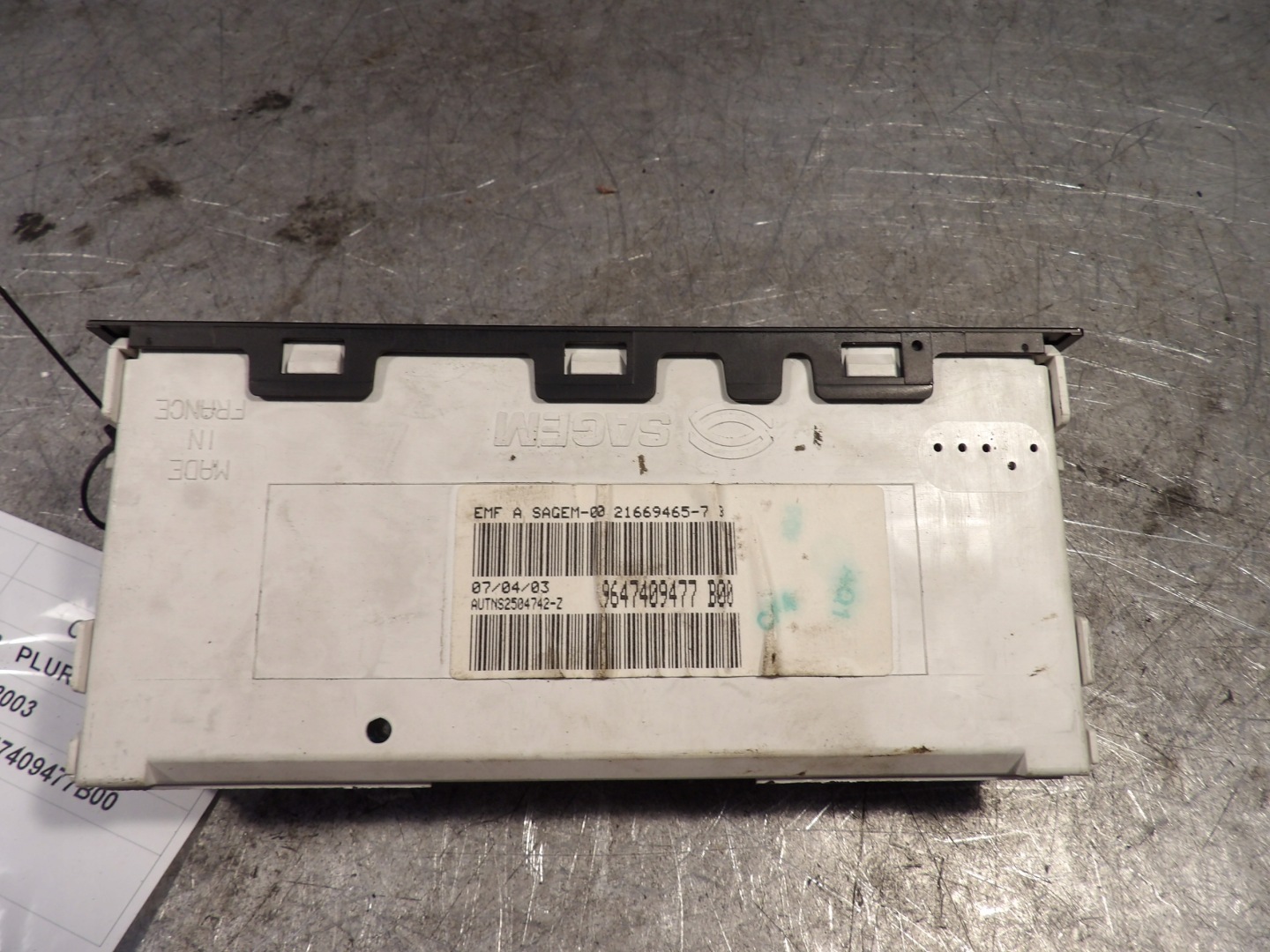 Citroen C3 Pluriel display 9647409477 21669465-7