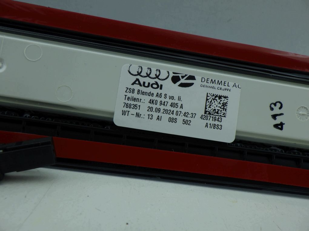 AUDI A6 C8 4K S LINE LED 18- 4K0947405A cap threshold moulding left