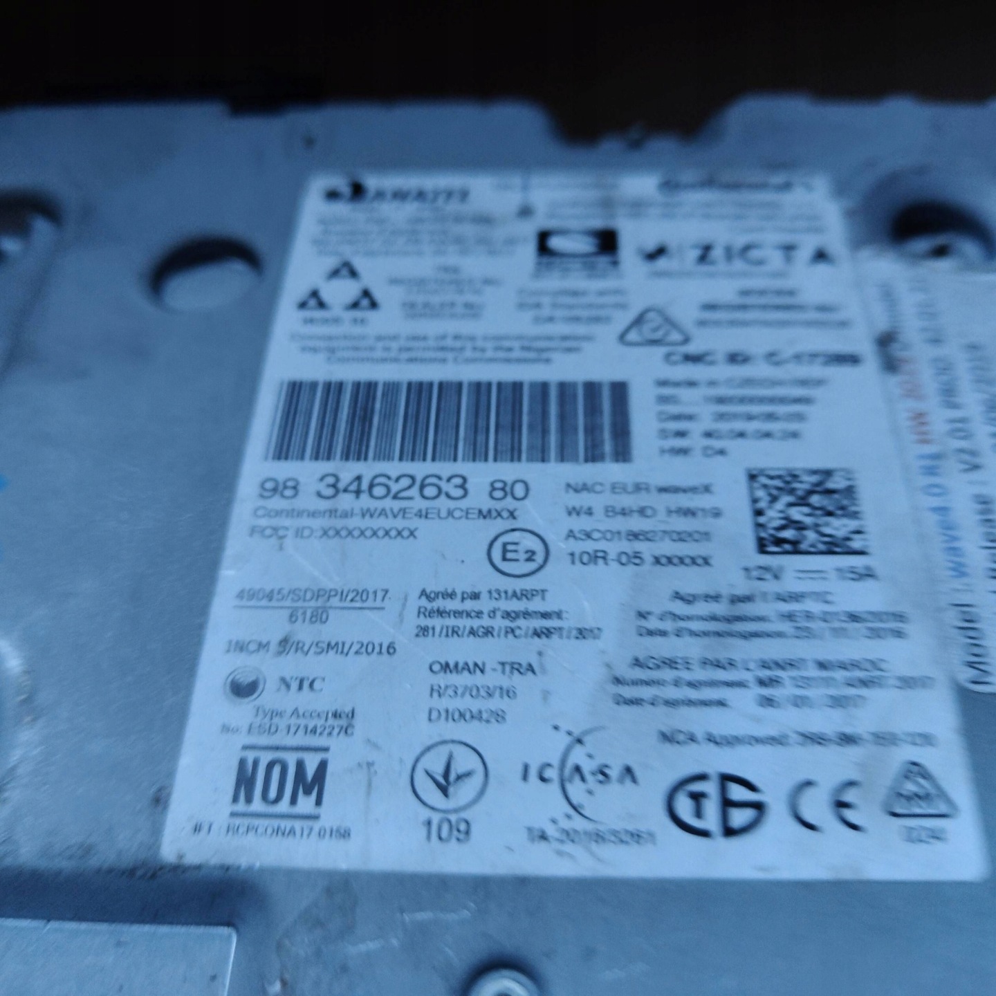 Stacja multimedialna Peugeot 308 9834626380
