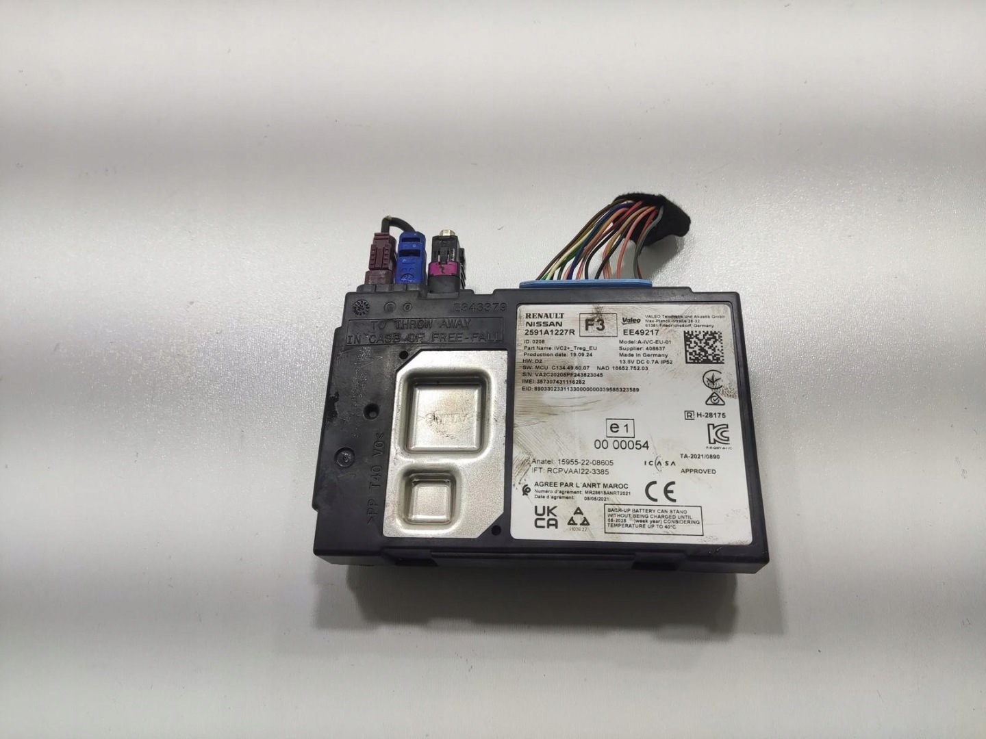 module control unit TELEMATIC RENAULT CAPTUR II LIFT 2024-2026 2591A1227R