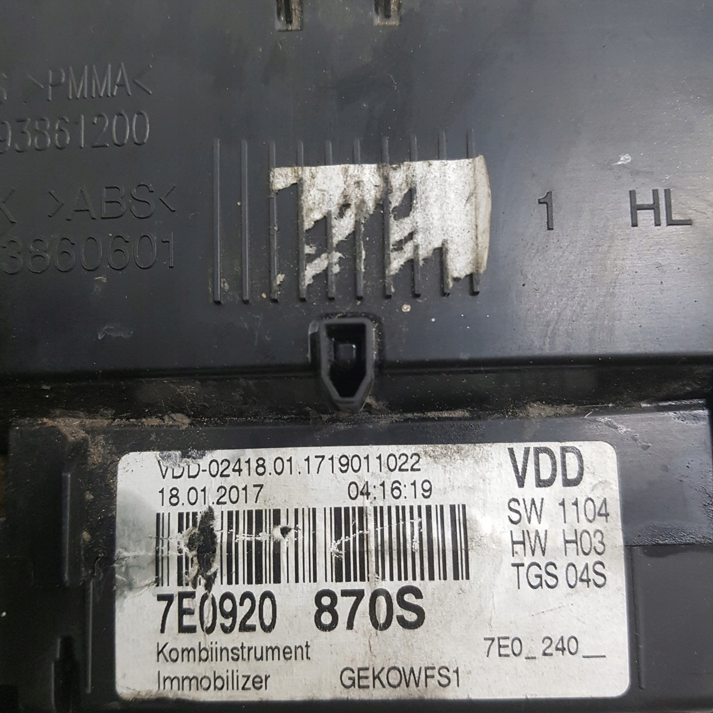 dials dials VOLKSWAGEN T6 7E0920870S 2.0 TDI