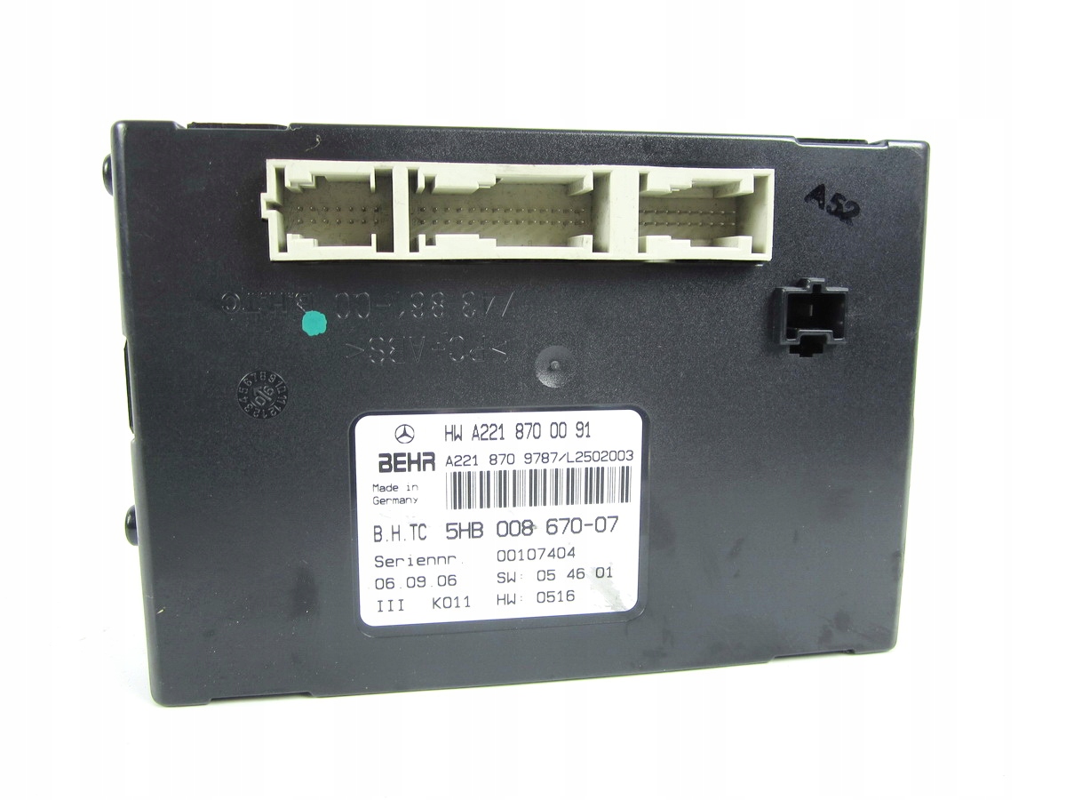 module control unit of the heating Mercedes W221 W216