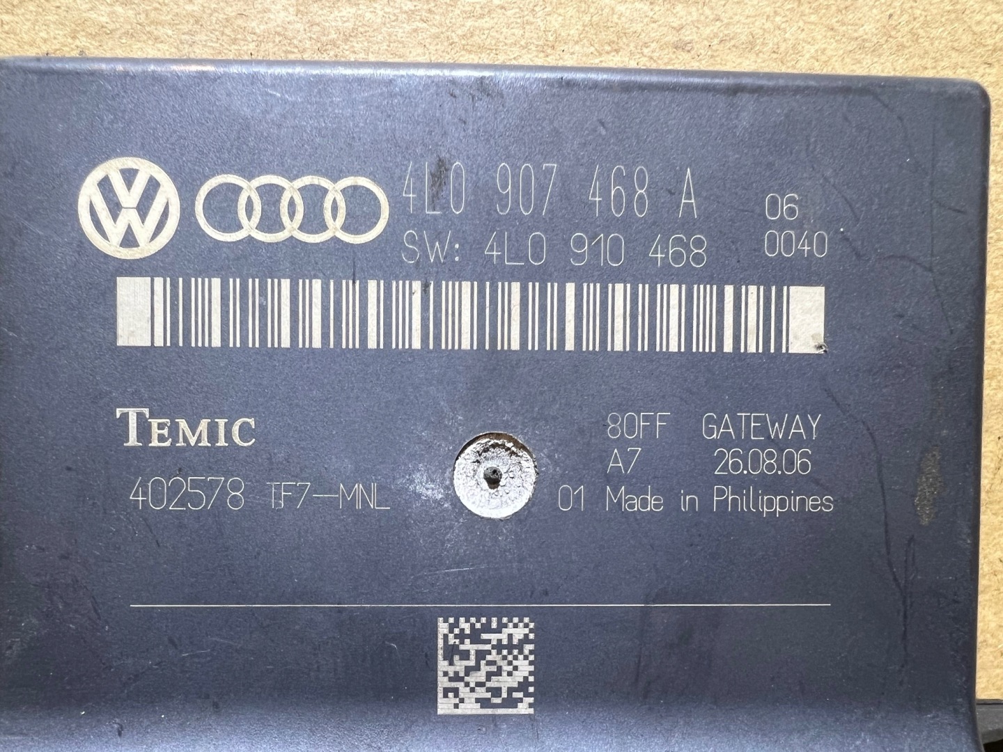 AUDI Q7 4L modul riadiaca jednotka GATEWAY 4L0907468A