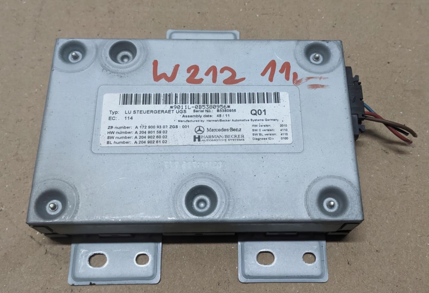 MERCEDES W212 3.0 CDI 11R modulo GSM A2049015902