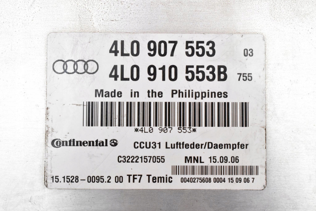 control unit module springing 4L0907553 AUDI Q7 4L 3.0 TDI 233 KM 05-09