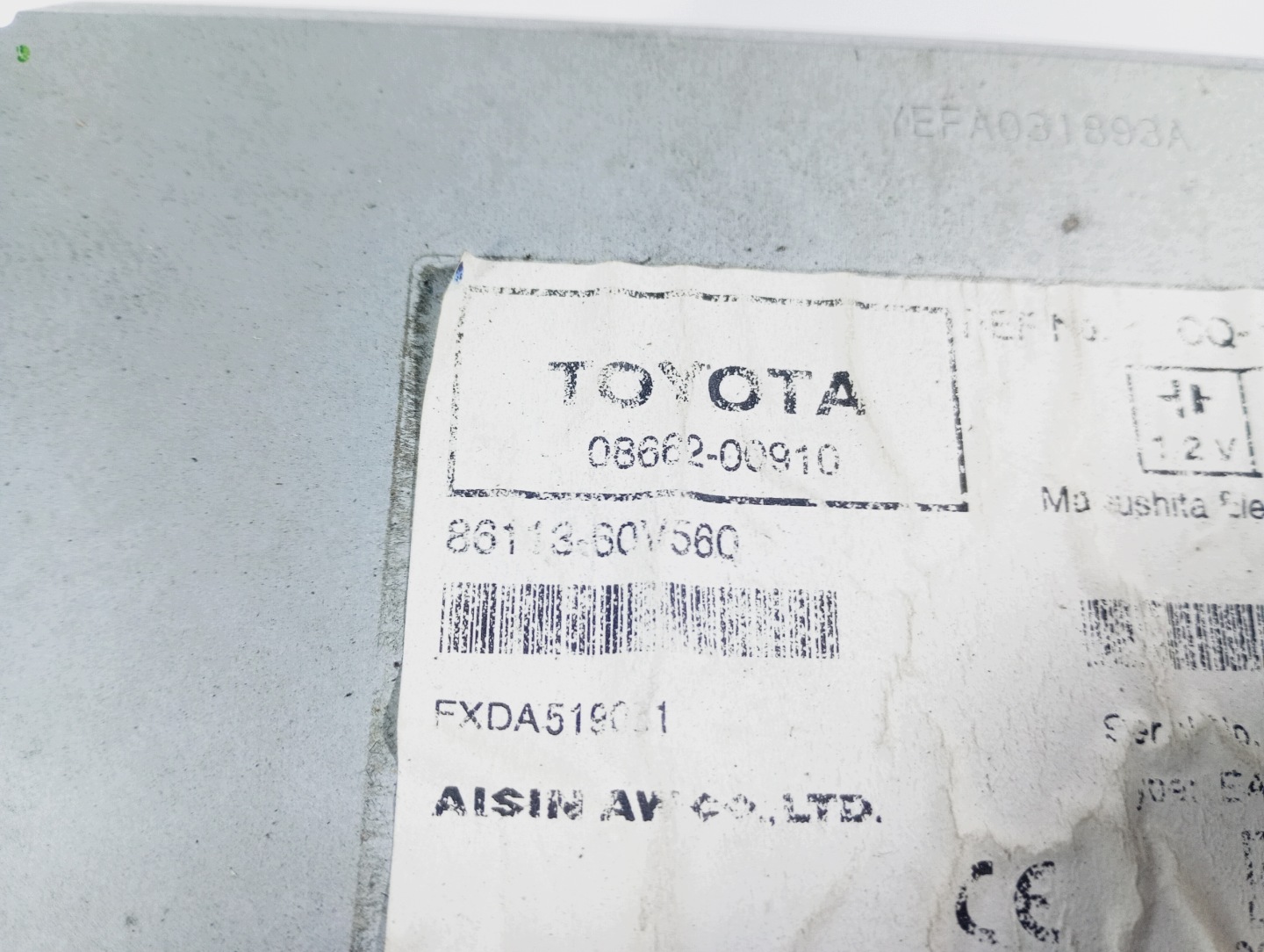 Radio original missing code OE 0866200910 TOYOTA Avensis T25 06-08