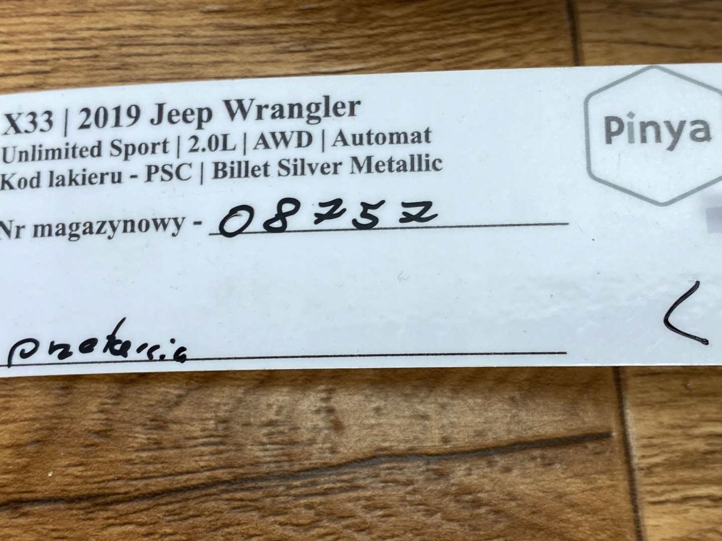 wischerarm Jeep Wrangler JL 2018+ USA