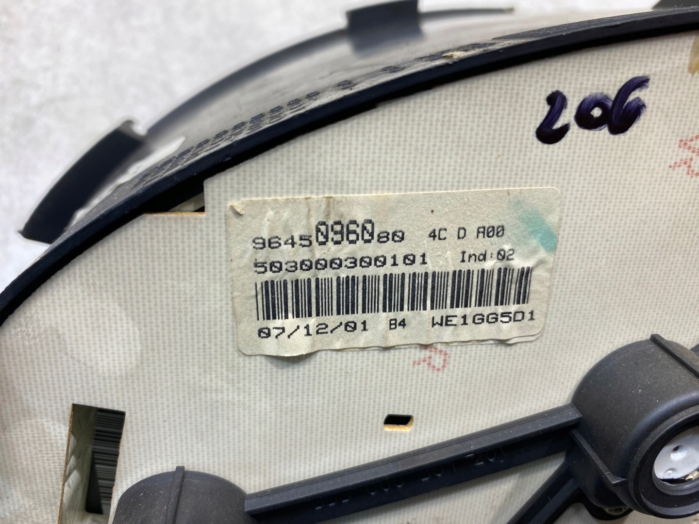 dials dials PEUGEOT 206 1.9 D 9645096080